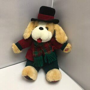 Vintage Main Joy Limited Musical Christmas Holiday Dog Caroler Plush Stuffed Ani